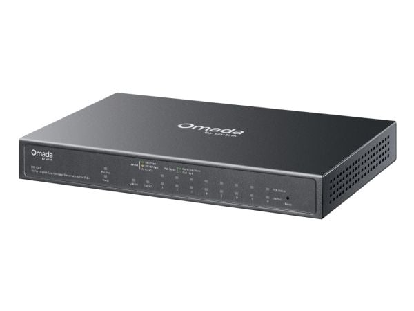 TP-Link Omada ES210GP, Håndtert, L2, Gigabit Ethernet (10/100/1000), Strøm over Ethernet (PoE), Rack-montering, DIN rail