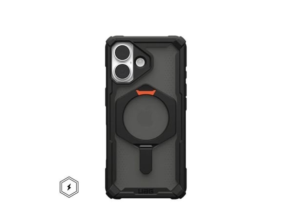 Urban Armor Gear 114526114097, Suojus, Apple, iPhone 17, 16 cm (6.3"), musta, Oranssi