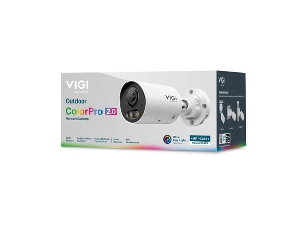 TP-Link InSight S345S, IP-sikkerhetskamera, Utendørs, Koblet med ledninger (ikke trådløs), 120 dB, Tak/vegg/stang, Hvit