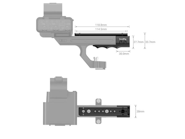 SmallRig MD3490, Adapter for håndtaksforlengelse, Sort, Aluminium, 1/4, 3/8", China, Sony FX30 / FX3 XLR Handle