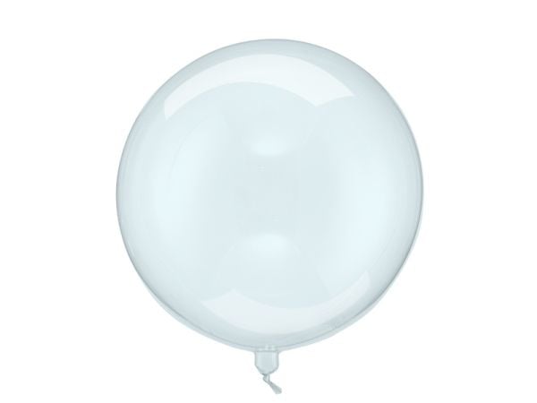 Transparent blå ballong 40 cm