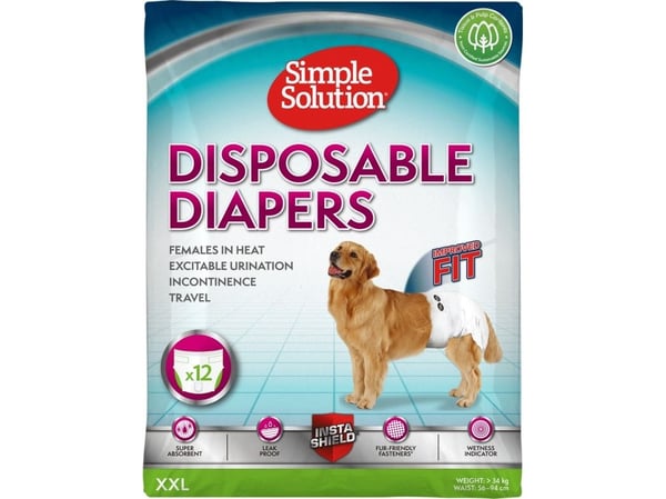 Simple Solution Kertakäyttövaippa nartuille, 12 kpl, XL