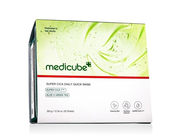 Medicube Super Cica Soothing Sheet Mask, beroligende ansigtsmaske, 30 stk., 350 g