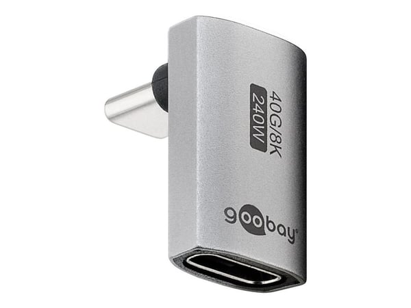 Goobay USB-C-sovitin pystysuora 90° lyhyt USB4 - pistoke> (74442)
