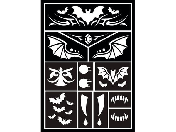 Vampyr makeup skabelon