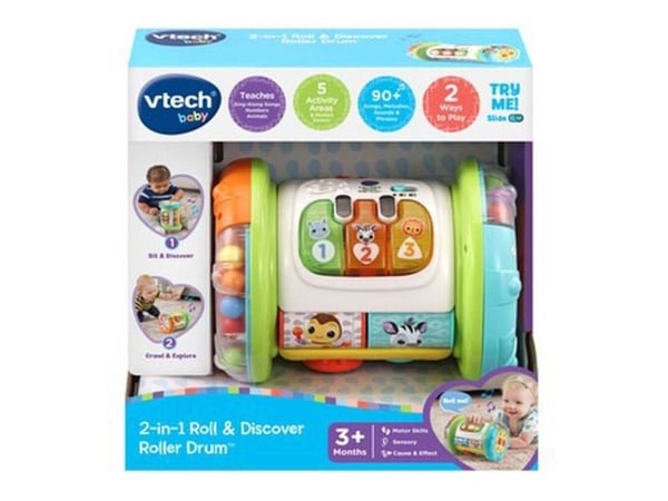 Vtech 2-i-1 Rolling Explorer Drum FI