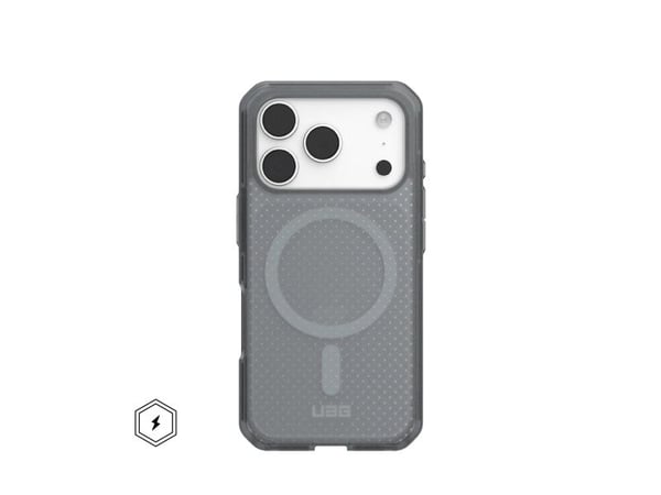 UAG Dot MagSafe - MagSafe-yhteensopiva kotelo iPhone 17 Pro -puhelimelle (tuhka)