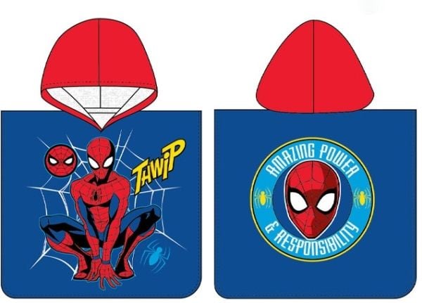 Spiderman poncho badehåndkle med hette