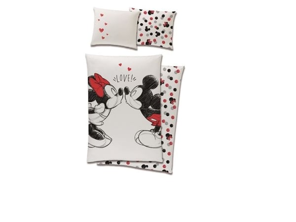 Disney Minnie og Mickey Mouse sengetøy - 100 % bomull