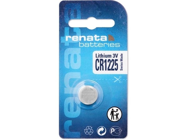 Renata knappcellebatteri CR 1225 3 V 1 stk 48 mAh litium CR1225