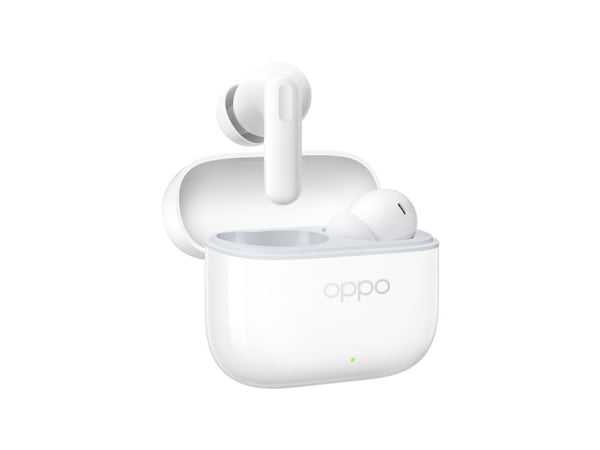OPPO Enco Buds3 Pro - True wireless-hörlurar med mikrofon - inuti örat - Bluetooth - White Glaze