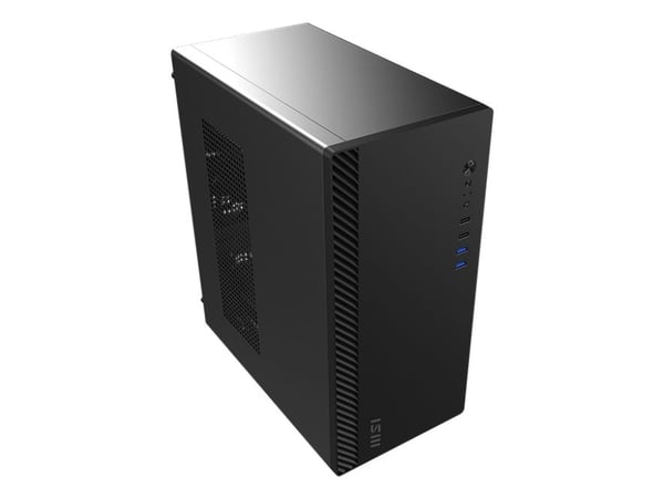 MSI PRO SHIELD M100P, Midi Tower, PC, musta, mikro ATX, Mini-ITX, 14 cm, 27,5 cm