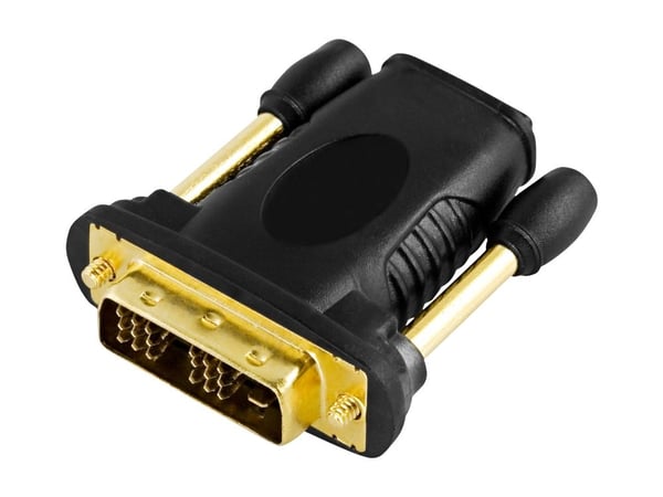 DELTACO - Videokort - enkel länk - HDMI hona till DVI-D hane - svart - 1080p stöd 60 Hz