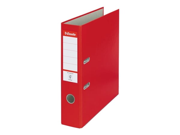 Esselte Economy - Hevarmbuefil - bokryggbredde: 75 mm - for A4 (210 x 297 mm) - kapasitet: 500 ark - rød