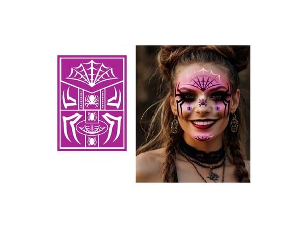 Edderkop makeup skabelon
