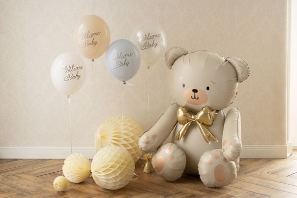 Velkomstbukett med ballonger, blå mix