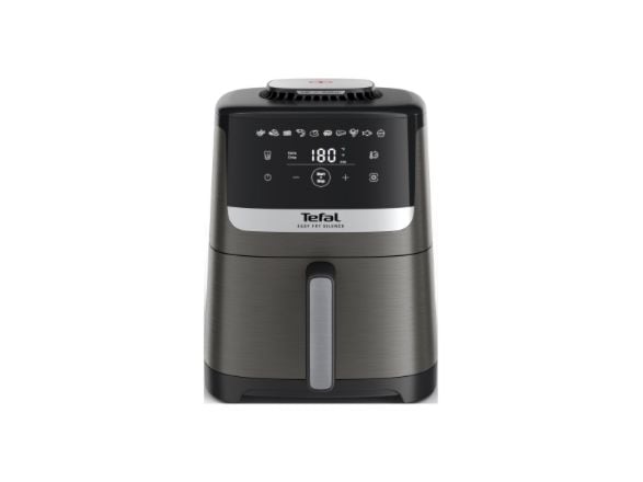 Tefal Easy Fry Silence EY551HE0, Varmluftfryser, 5 L, 40 °C, 220 °C, Enkel, Svart, Grå, Rustfritt stål