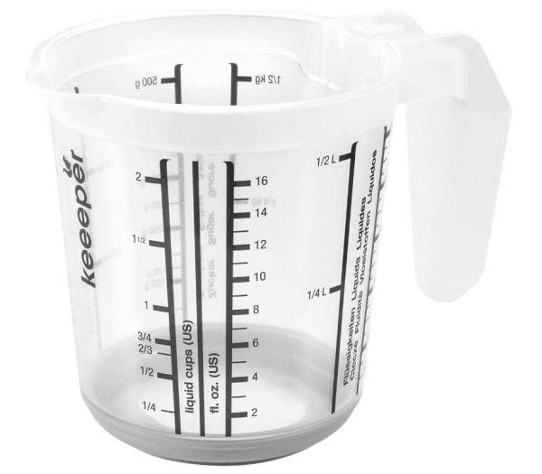 keeeper mittakannu "massimo", 0,5 L, valkoinen / pohjoisenharmaa Materiaali: PP/TPE, liukumaton jalusta, mitta-asteikot - 1 kpl (1049013015500)