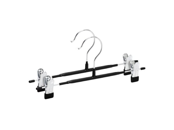 PVC-belagt kleshenger LSMD040 BLACK 2 stk