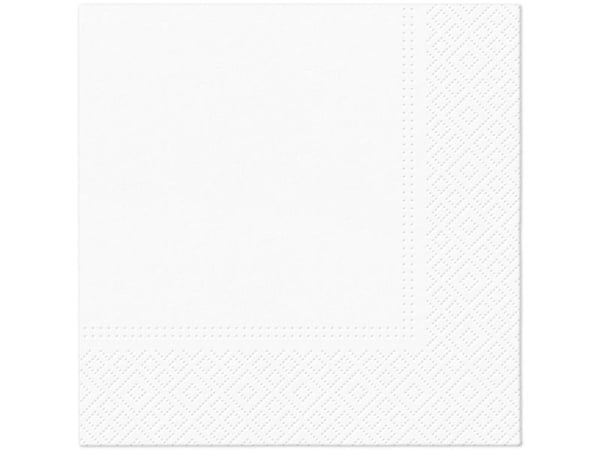 Paw servietter, 330 x 330 mm, hvite, 20 stk