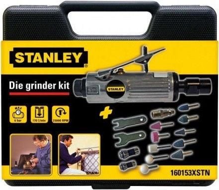 Stanley 160153XSTN, Rak minislipmaskin, Svart, Silver, 25000 RPM, 170 l/min, 6.35 (1/4"), 6 Bar