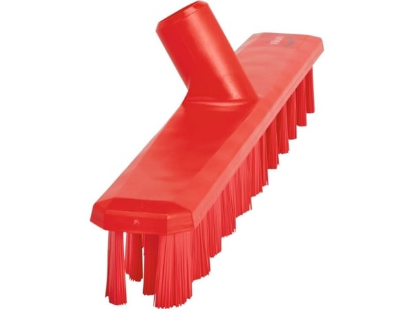 Gulvskrubbe, Vikan, 5x40x7,5cm, rød, glas/polyester/PP, 40 cm, stiv
