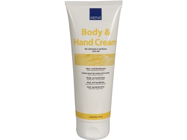 Hud- og Håndcreme, ABENA, 200 ml, uden farve og parfume - (12 stk.)