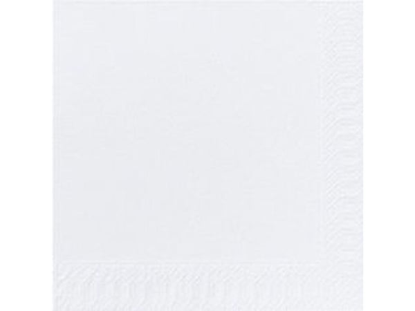 Frokostserviet, Duni, 2-lags, 1/4 fold, 33x33cm, hvid - (4 stk.)