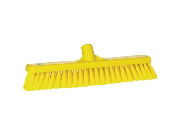 Sopborste Vikan gul, polyester/PP/rostfritt stål, 41 cm