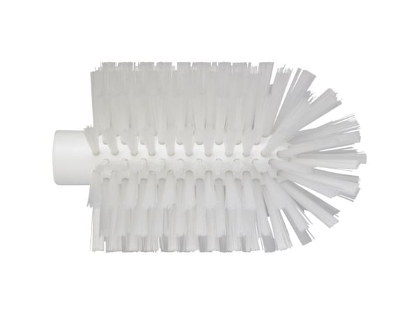 Rørbørstehoved, Vikan, 17cm, Ø10cm, hvid, polyester/PP/rustfrit stål