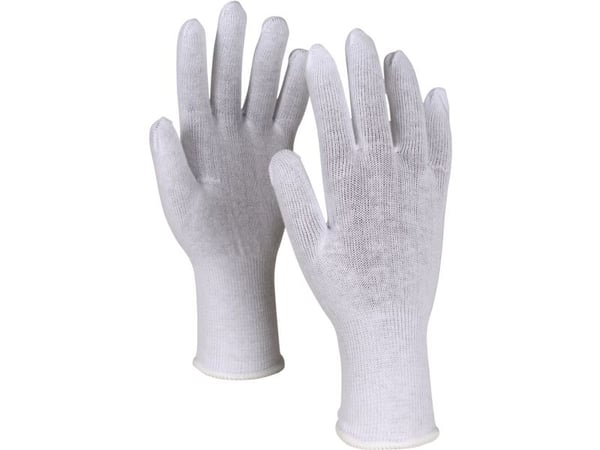 Tekstil handske, ABENA, 9, hvid, bomuld