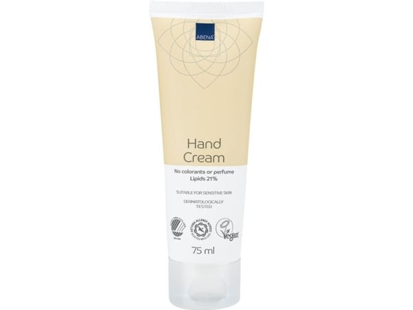 Håndkrem, ABENA, 75 ml, uten farge og parfyme, 21 % fett - (12 stk.)