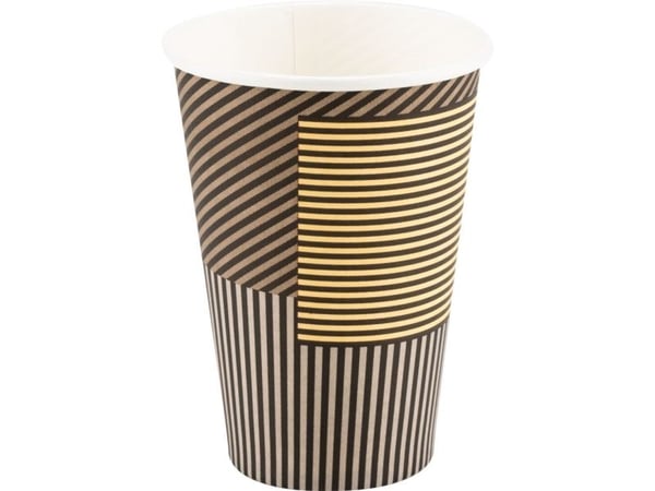 Kaffebæger Lines, ABENA Gastro, 9,2cm, Ø7cm, 20 cl, 22 cl, brun, pap/PE, 7 - (25 stk.)