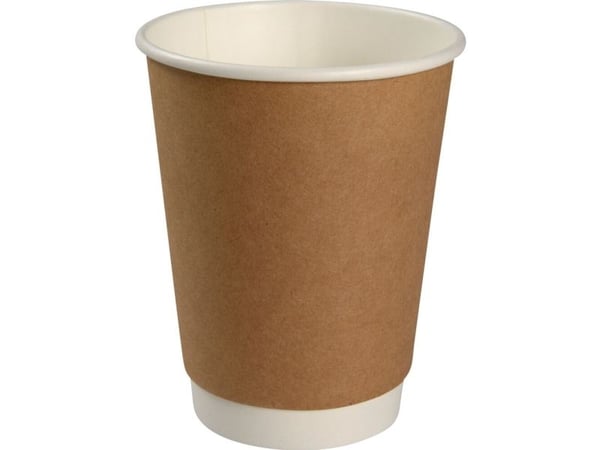 Gastro-Line - Kaffekopp - Størrelse 9 cm - Høyde 11 cm - 36 cl - avhendbar - brun (en pakke 500)