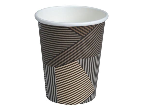Kaffebæger Lines, ABENA Gastro, 11cm, Ø9cm, 36 cl, 38 cl, brun, pap/PE - (20 stk.)