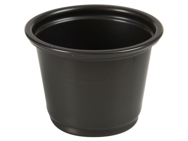 Portionsbæger, ABENA Cater-Line, 3,3cm, Ø4,5cm, 30 ml, 30 ml, sort, PP, 30 ml - (50 stk.)