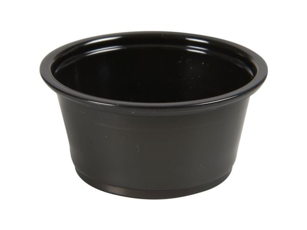 Portionsbæger, ABENA Cater-Line, 3cm, Ø6,2cm, 60 ml, 60 ml, sort, PP, 60 ml - (20 stk.)