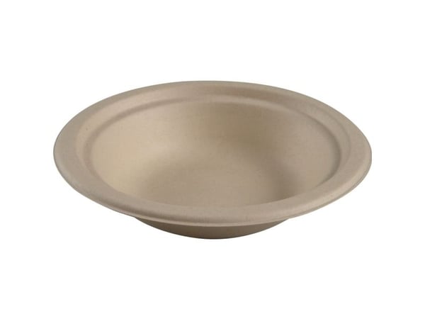 Fiberskål, ABENA Gastro, 3,8cm, Ø18cm, 400 ml, 400 ml, nature, sukkerrør - (20 stk.)