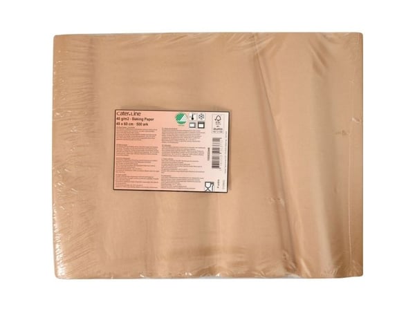 Bagepapir, ABENA Cater-Line, 60x45cm, ubleget, papir/silikone/virgin