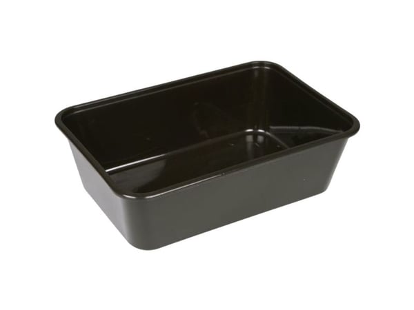 Plastbakke, ABENA Cater-Line, 16,9x11,6x7,6cm, 950 ml, 1000 ml, sort, PP - (10 stk.)