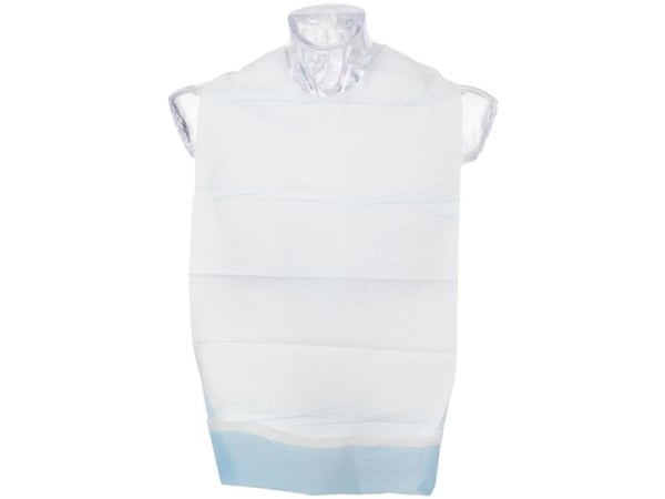 Spisestykke, ABENA Classic, 2-lags, 70x38cm, hvid, PE/tissue, med tape - (9 stk.)