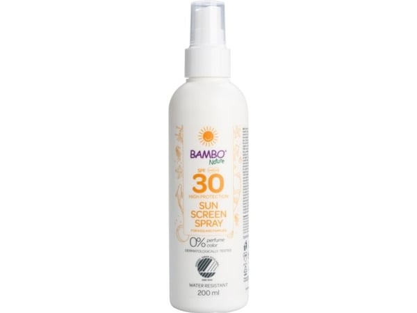 Solspray, Bambo Nature, 200 ml, SPF30, til børn - (6 stk.)