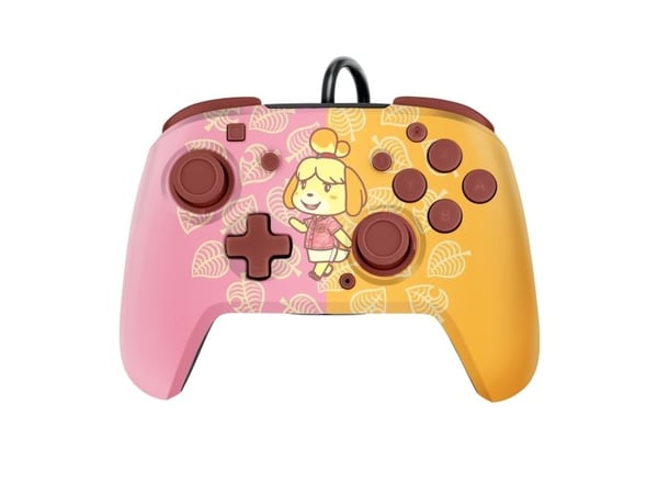 PDP Isabelle REMATCH, Gamepad, Nintendo Switch, Nintendo Switch OLED, D-pute, Hjem-knapp, Koblet med ledninger (ikke trådløs), USB, Flerfarget