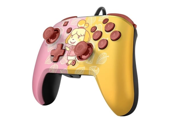 PDP Isabelle REMATCH, Gamepad, Nintendo Switch, Nintendo Switch OLED, D-pute, Hjem-knapp, Koblet med ledninger (ikke trådløs), USB, Flerfarget