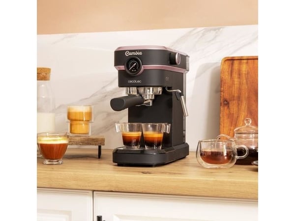 Cecotec Cafelizzia 890 Rose Pro, Espressomaskin, 1,1 l, Malt kaffe, 1350 W, Svart, Rustfritt stål