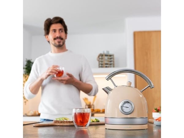 Cecotec ThermoSense 420, 1,8 l, 2200 W, Beige, Rustfritt stål, Justerbar termostat, Overopphetingsbeskyttelse