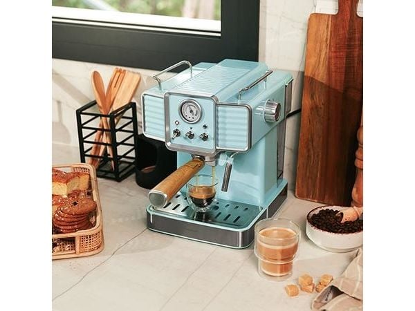 Cecotec 01628, Espressomaskin, 1,5 l, Malt kaffe, 1350 W, Blå