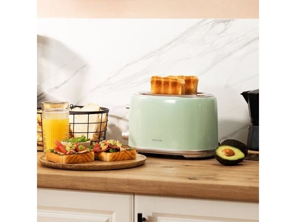 Cecotec 03230, 2 viipale(i)ta, Vihreä, Terästä, Painikkeet, Rotaatio, 980 W