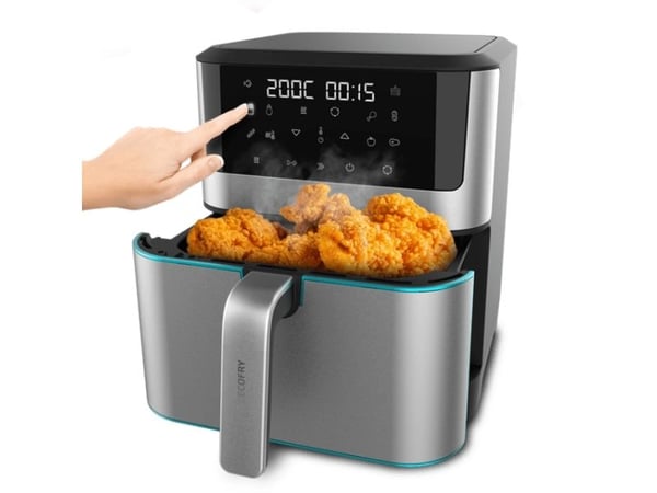 Cecotec Cecofry Supreme 8000, Frityr med lite fett, 8 l, 30 °C, 230 °C, Single/enkelt, Sort, Rustfritt stål