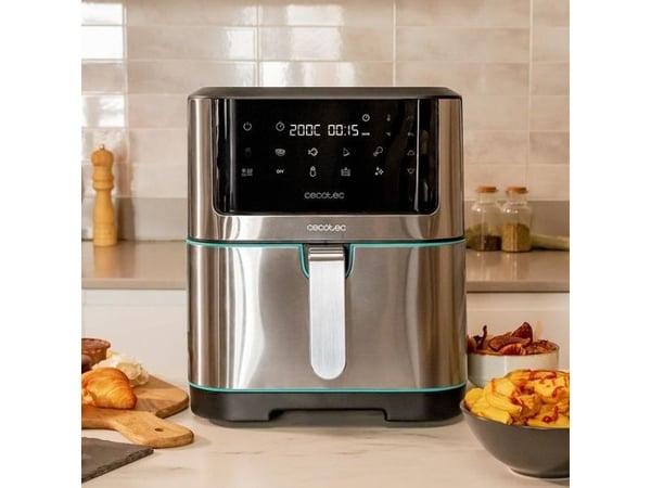 Cecotec Cecofry Supreme 8000, Frityr med lite fett, 8 l, 30 °C, 230 °C, Single/enkelt, Sort, Rustfritt stål